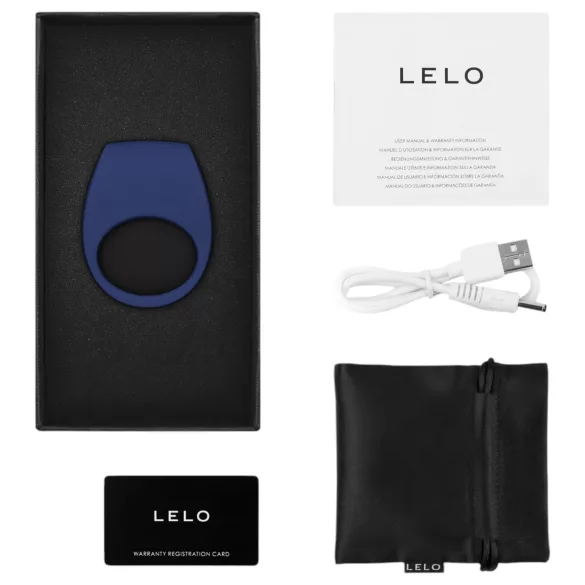 LELO Tor 3 - vibruojantis penio žiedas - įkraunamas, mėlynas
