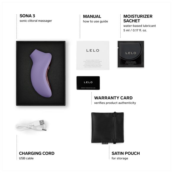 LELO Sona 3 - klitorio stimuliatorius bangomis - levandų spalva