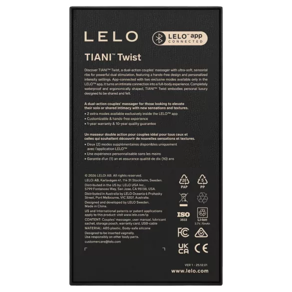 LELO Tiani Twist - išmanus porų vibratorius (rožinis)