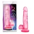 B Yours Sweet N Hard 4 - dildo su sėklidėmis - 18 cm rožinis