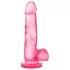 B Yours Sweet N Hard 4 - dildo su sėklidėmis - 18 cm rožinis