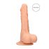 RealRock Dong 7 - natūralus, su sėklidėmis dildo (17cm)