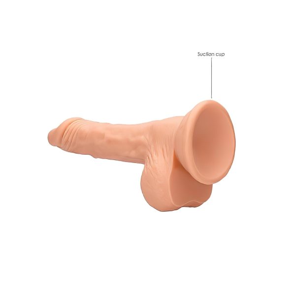 RealRock Dong 7 - realistiškas dildo su sėklidėmis 17cm - kūno spalvos