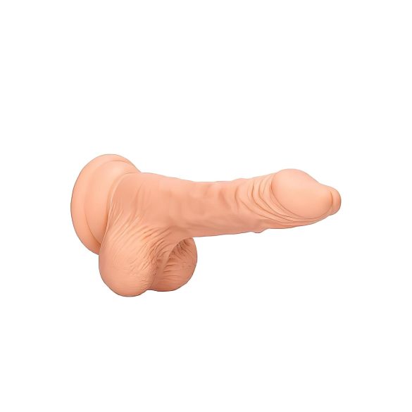RealRock Dong 7 - realistiškas dildo su sėklidėmis 17cm - kūno spalvos