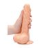 RealRock Dong 8 - tikroviškas, išraiškingas dildo (20cm) - natūralus