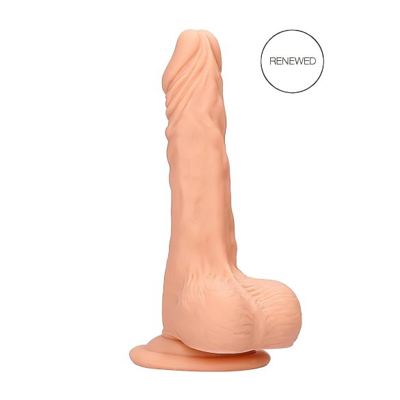RealRock Dong 10 - tikroviškas, su seklidėmis dildo (25 cm) - natūrali spalva
