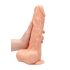 RealRock Dong 10 - tikroviškas, su seklidėmis dildo (25 cm) - natūrali spalva