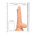 RealRock Dong 10 - tikroviškas, su seklidėmis dildo (25 cm) - natūrali spalva