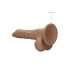 RealRock Dong 10 - tikroviškas dildo su sėklidėmis (25cm) - tamsus natūralus