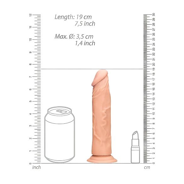 RealRock - realistiškas dildo - 17 cm - kūno spalvos