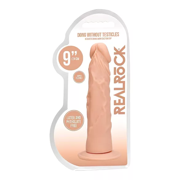 RealRock Dong 9 - realistiškas dildo - 23 cm - kūno spalvos