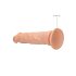 RealRock Dong 10 - tikroviškas dildo (25cm) - natūralus