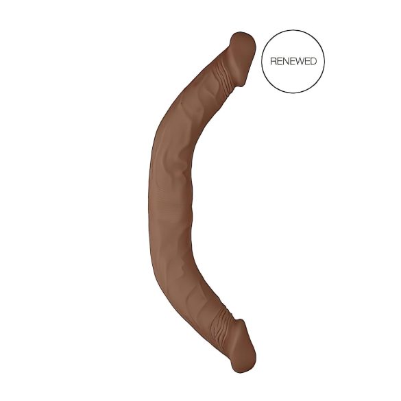 RealRock Dvigubas Dildo 18 - dvigubas dildo (46cm) - tamsus natūralus