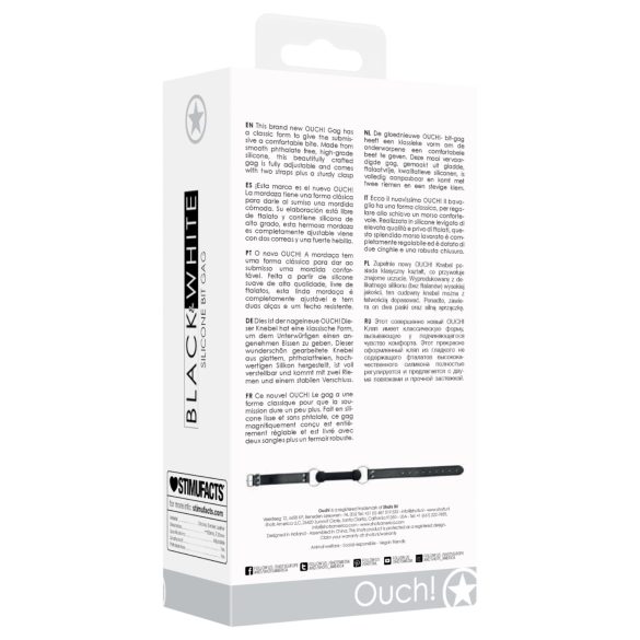 Ouch! - burnos kaištis kaulo formos - juodas