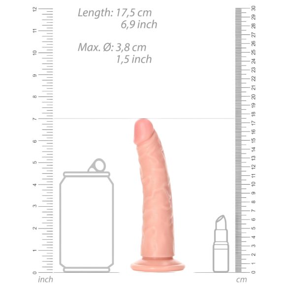 RealRock Slim - realistiškas dildo - 15,5 cm - kūno spalvos