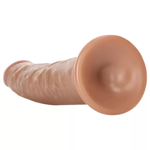 RealRock Slim - realistiškas dildo 15,5 cm - tamsi kūno spalva