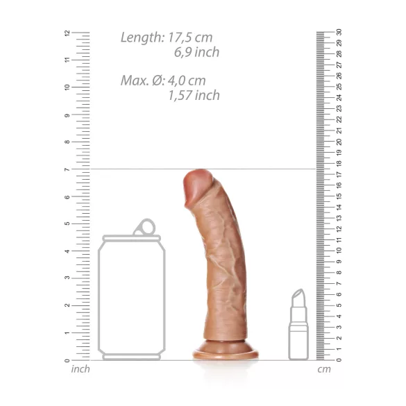 RealRock - realistiškas dildo - 15,5cm - tamsi kūno spalva