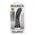RealRock - tikroviškas dildo su siurbtuku - 15,5 cm - juodas