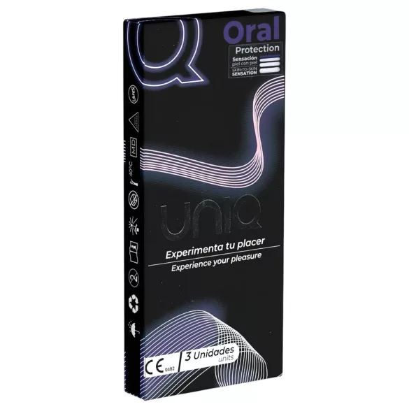 Uniq - oraliniai prezervatyvai be latekso - 3 vnt