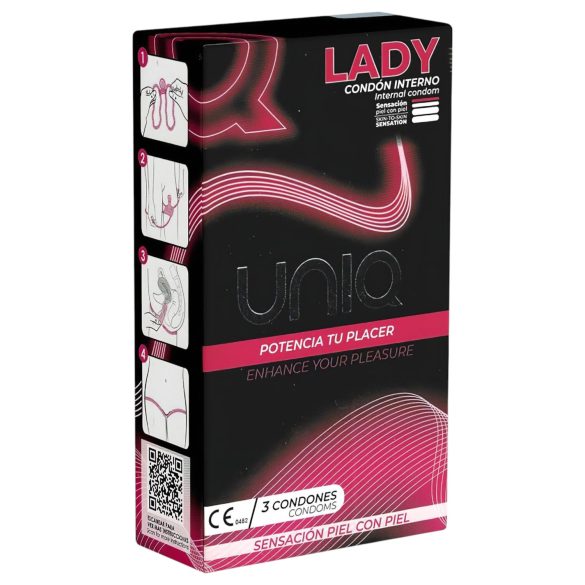 Uniq Lady - moteriški prezervatyvai - 3 vnt