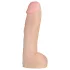 Doc Johnson Vac-U-Lock Hung 12 - realistiškas dildo su sėklidėmis - kūno spalvos