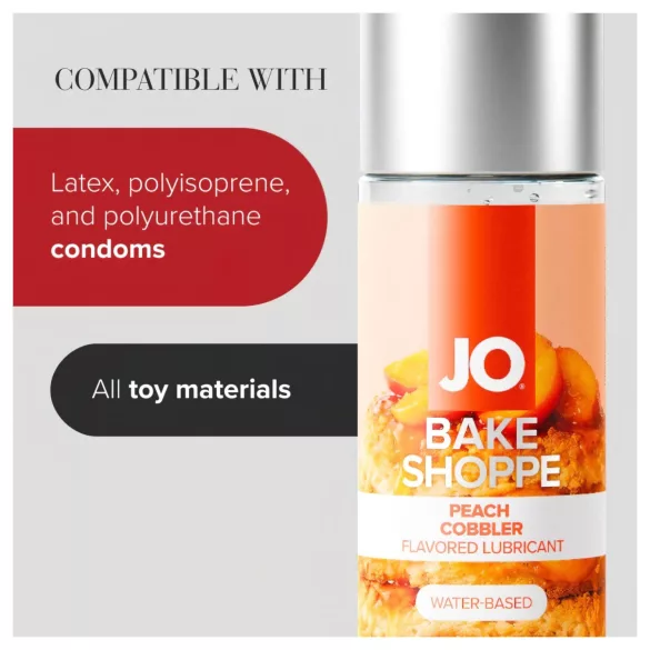 System JO Bake Shoppe - skonio lubrikantas, persikų pyrago (60 ml)