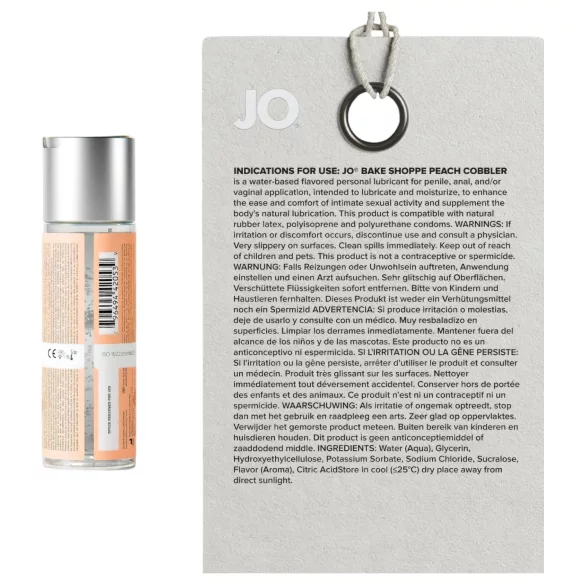 System JO Bake Shoppe - skonio lubrikantas, persikų pyrago (60 ml)