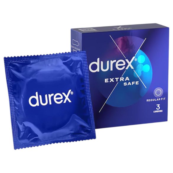 Durex Extra Safe - prezervatyvai - papildoma apsauga - 3 vnt