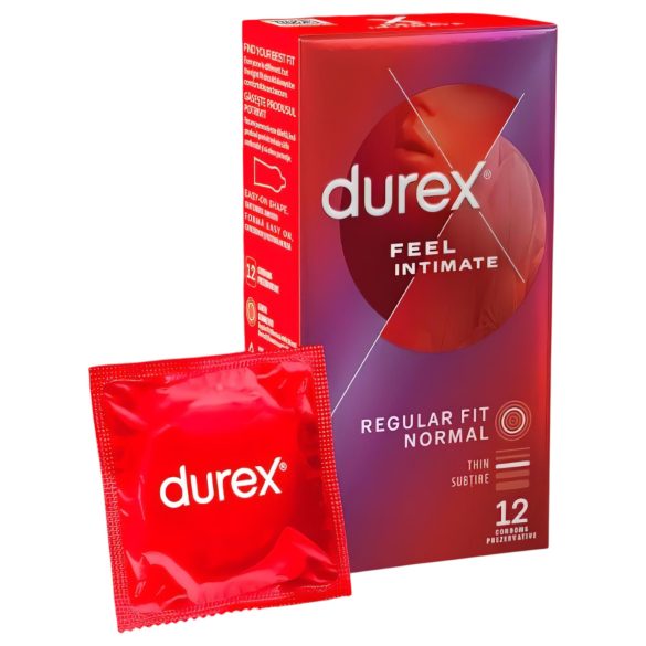 Durex Feel Intimate - plonų sienelių prezervatyvai (12 vnt.)