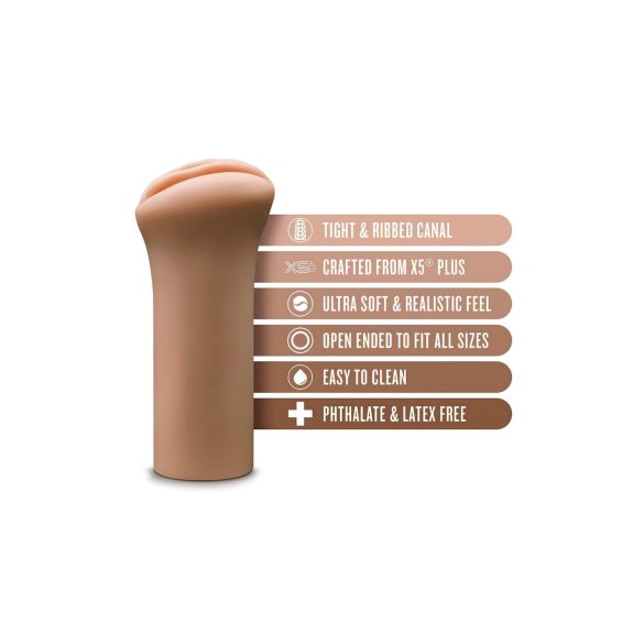 Enlust Molly - dirbtinė vagina su AI nuotraukomis - tamsi natūrali