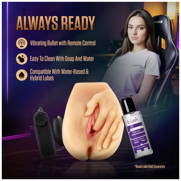 Enlust Selena - vibruojanti dirbtinė vagina su dirbtinio intelekto vaizdais (natūrali)