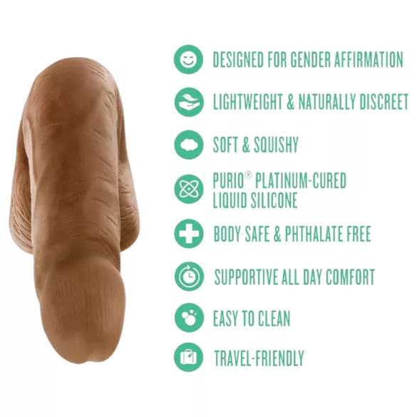 Blush UrSelf Affirm - tikroviškas dildo (rudas) - 13 cm