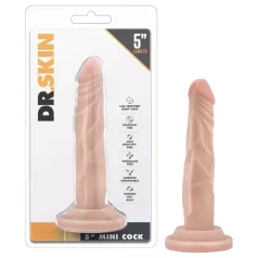   Dr. Skin 5 - realistiškas dildo su siurbtuku - kūno spalvos 14,5 cm