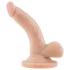 Dr. Skin - dildo su sėklidėmis ir siurbtuku - realistiškas kūno spalvos 12 cm