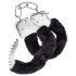 Temptasia Cuffs - prabangūs pliušiniai antrankiai (juodi)