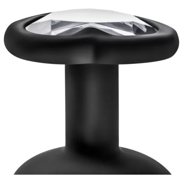 Temptasia M - analinis kaištis su širdelės formos akute - juodas - vidutinis