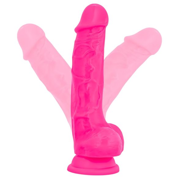 Blush Neo – dildo su siurbtuku, 19 cm (rožinis)