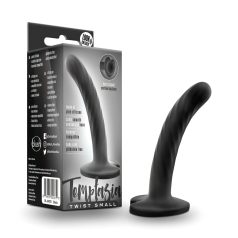 Temptasia Twist Small - siurbtuku, susuktas dildo (juodas) Temptasia Twist Small - siurbtuku, susuktas dildo (juodas)