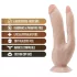 Dr. Skin 8 - dvigubas dildo su siurbtuku - kūno spalvos