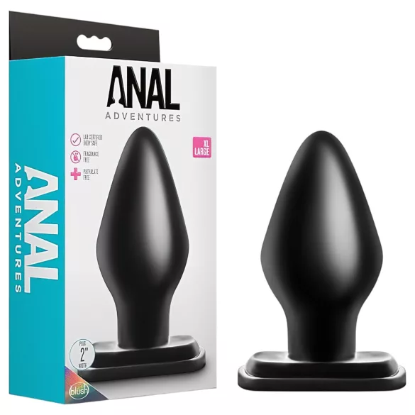 Anal Adventures XL - didelis analinis kaištis - juodas