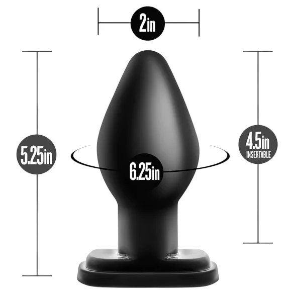 Anal Adventures XL - didelis analinis kaištis - juodas