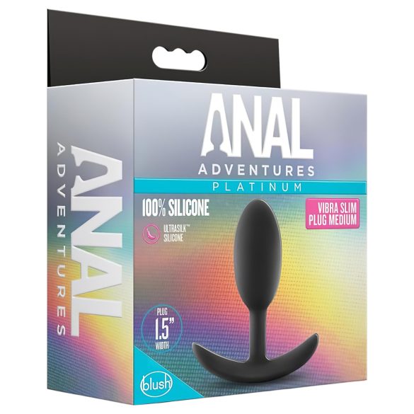 Anal Adventures Platinum - analinis kaištis - vidutinis - juodas