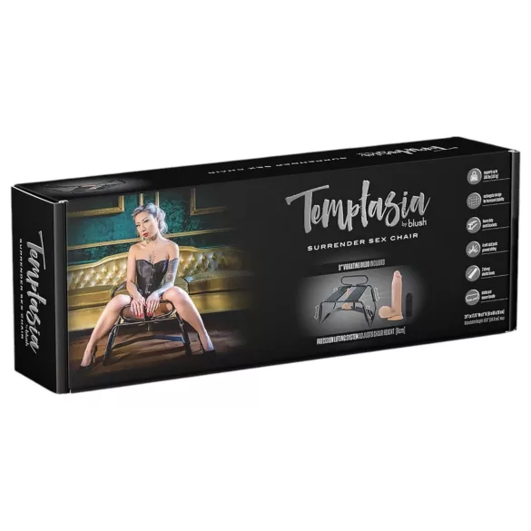 Temptasia - sekso kėdė su vibratoriumi - juoda/smėlio