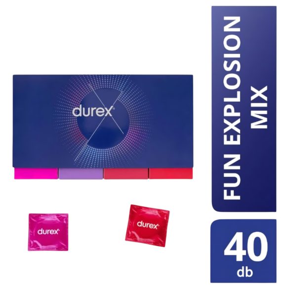 Durex Fun Explosion - prezervatyvų rinkinys - 40 vnt