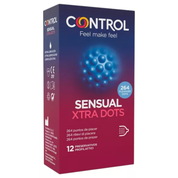Control - prezervatyvai - papildomai dygliuoti - 12 vnt