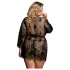 Subblime Queen Plus - moteriškas chalatas su nėriniais - juodas (XL-2XL)