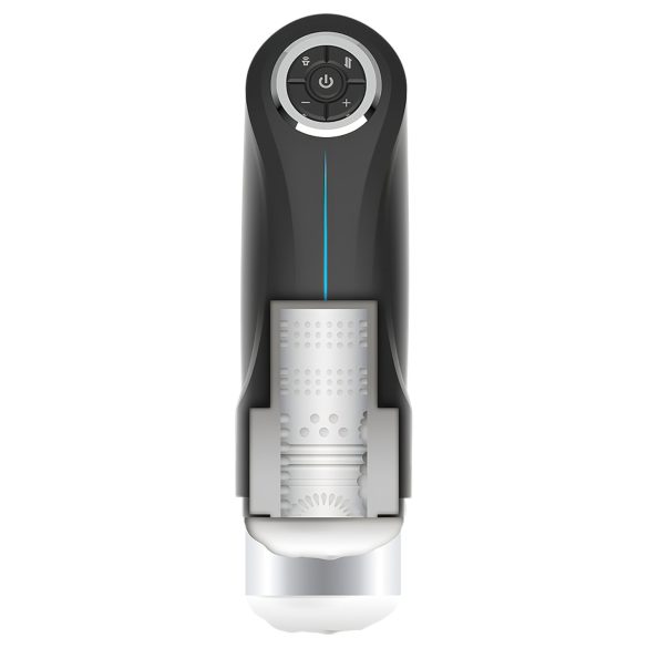 JamyJob - vyriškas masturbatorius - judantis, vibruojantis - juodas