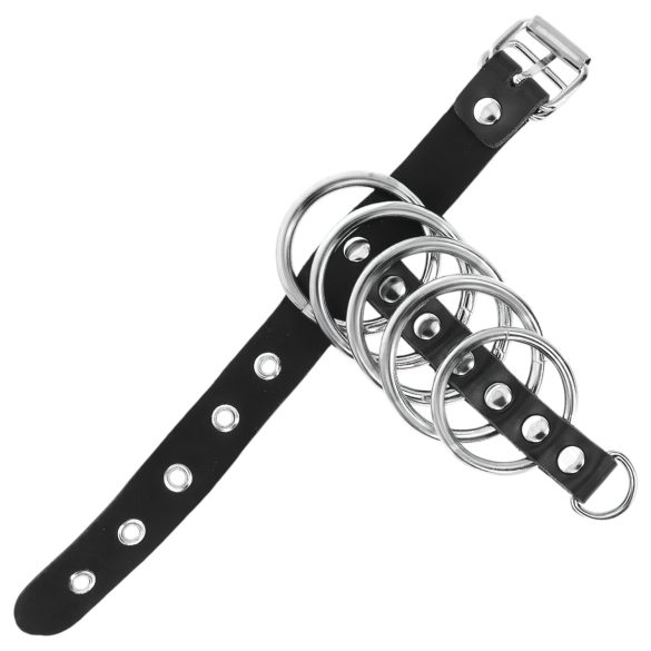 Kink - varpos žiedas su metaliniais žiedais (juodas)