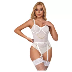   Subblime 954291 - permatomas bodžio rinkinys su grandinėle - balta (L-XL)