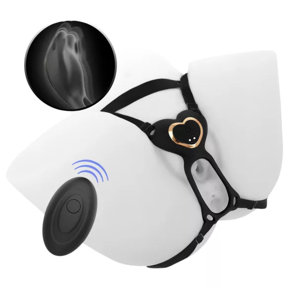 IBIZA - prisegamas klitorinis vibratorius - juodas